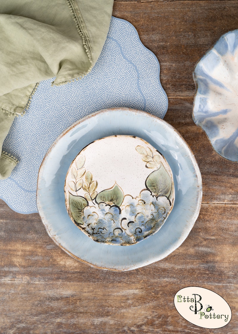 Hydrangea salad plate