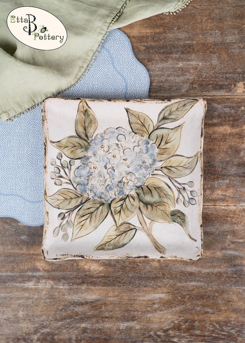 Hydrangea square plate