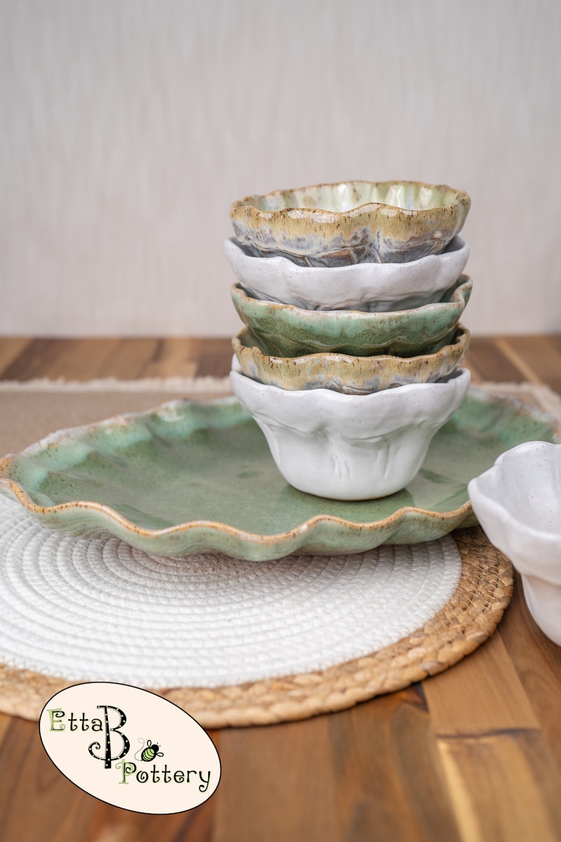 Pottery on the shelves